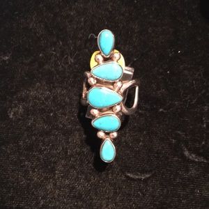 Sterling Silver Turquoise Multistone Ring